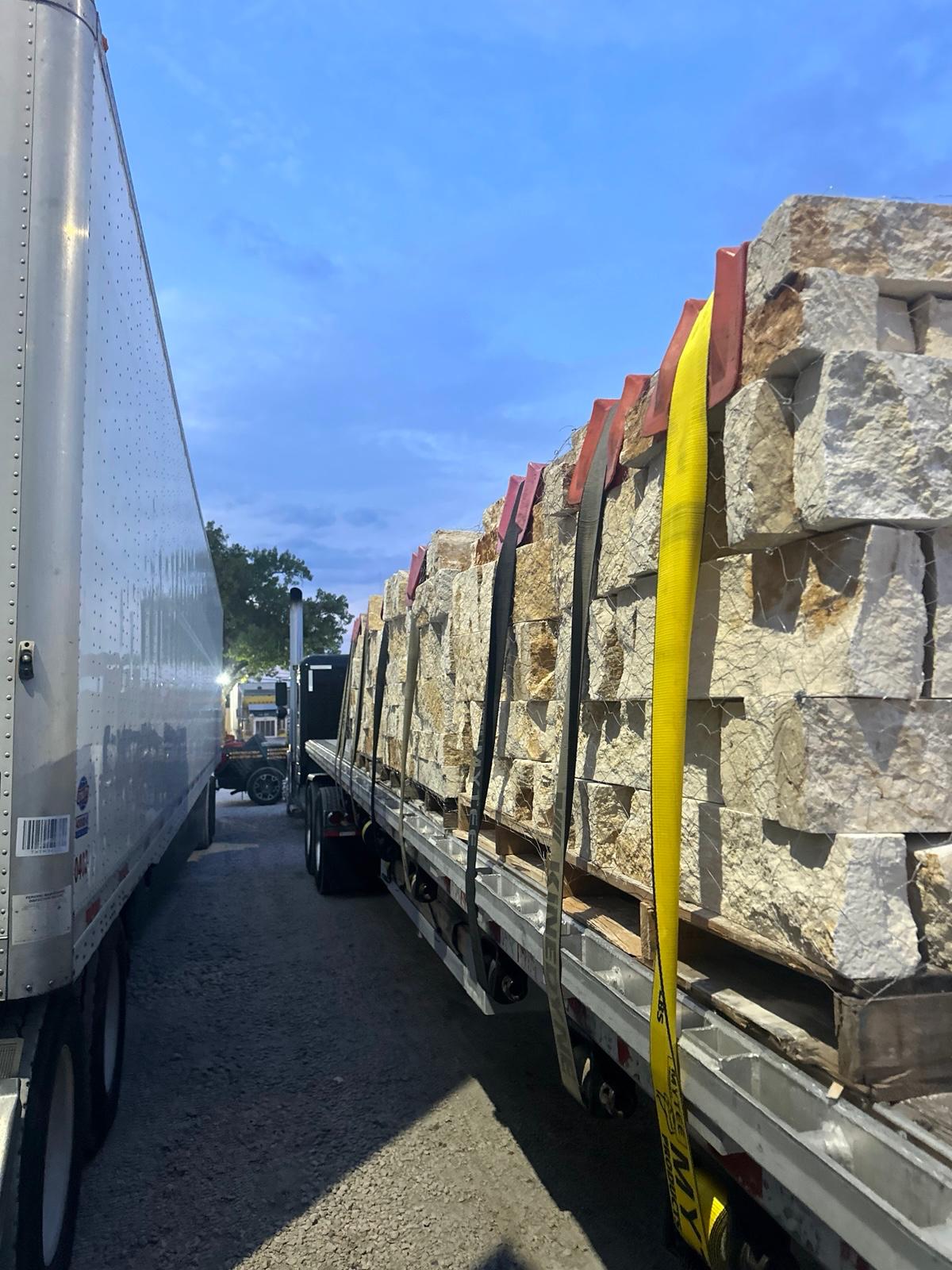 Fuel delivery truck delivering diesel to commercial vehicle